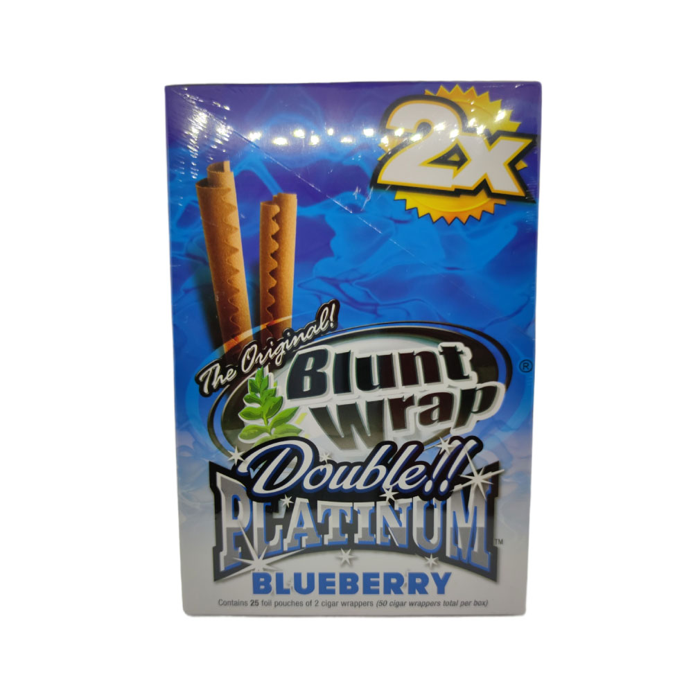 Papel para cigarrillo Blunt Wrap double Platinum Blueberry x 25 - Imagen 4