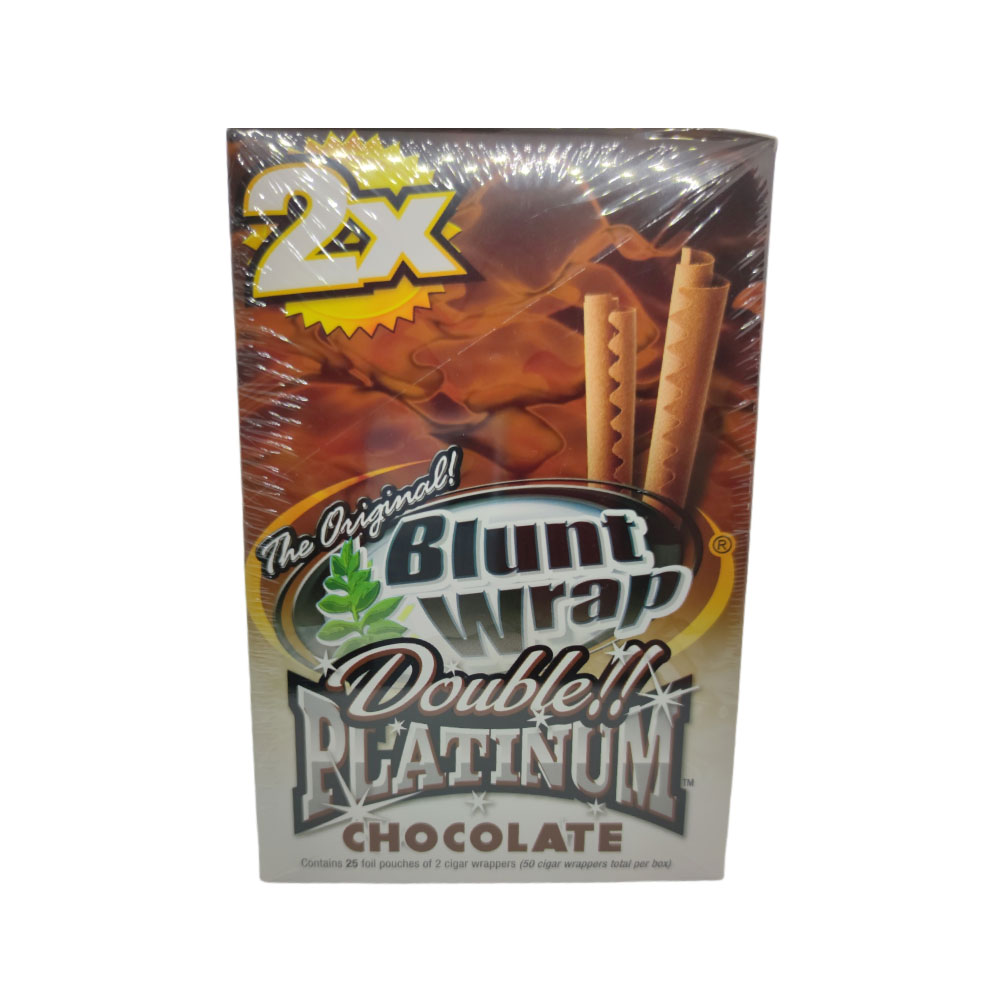 Papel para cigarrillo Blunt Wrap double Platinum Chocolate x 25 - Imagen 4