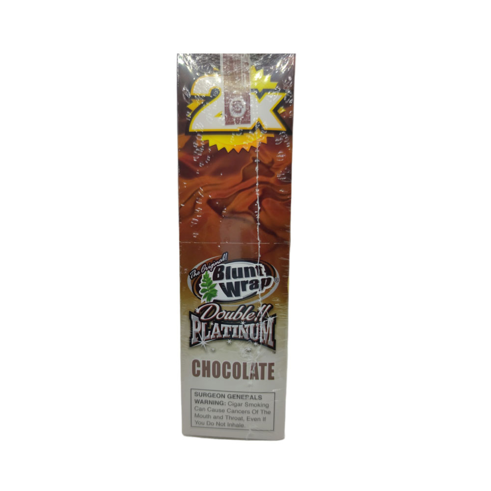 Papel para cigarrillo Blunt Wrap double Platinum Chocolate x 25 - Imagen 2