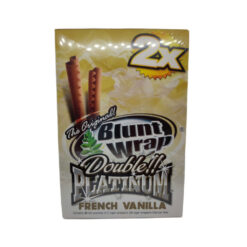 Papel para cigarrillo Blunt Wrap double Platinum French Vainilla x 25