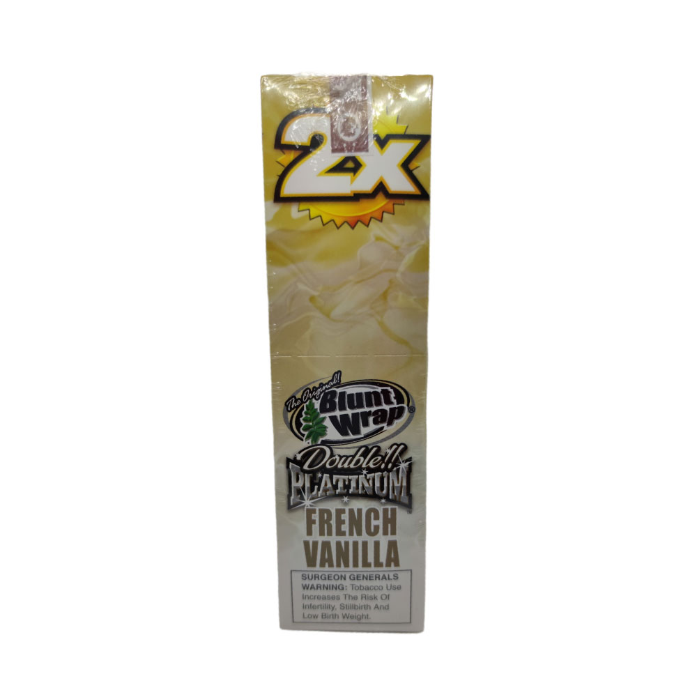 Papel para cigarrillo Blunt Wrap double Platinum French Vainilla x 25 - Imagen 2
