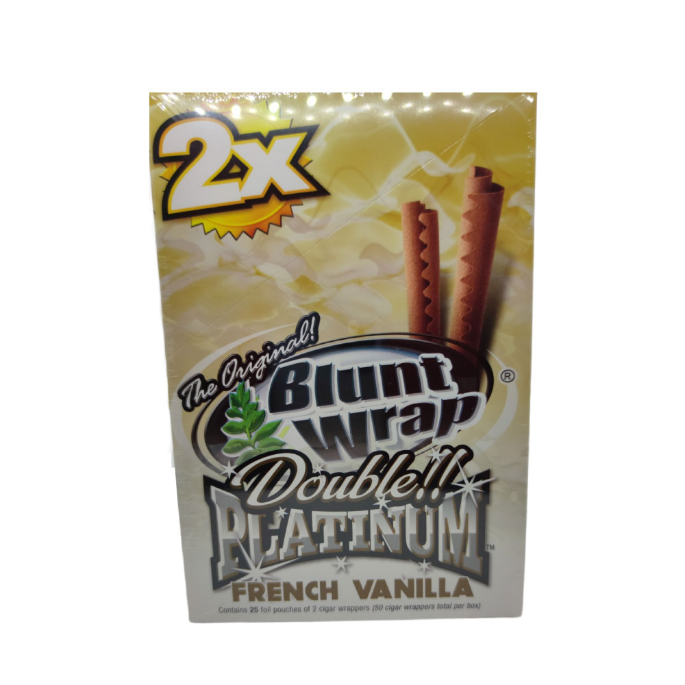 Papel para cigarrillo Blunt Wrap double Platinum French Vainilla x 25 - Imagen 4
