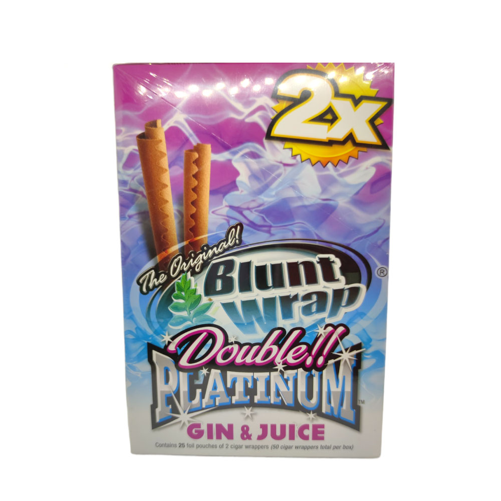 Papel para cigarrillo Blunt Wrap double Platinum Gin&Juice x 25