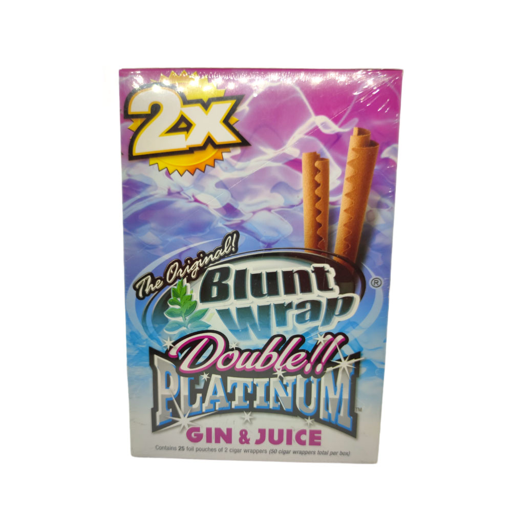 Papel para cigarrillo Blunt Wrap double Platinum Gin&Juice x 25 - Imagen 4