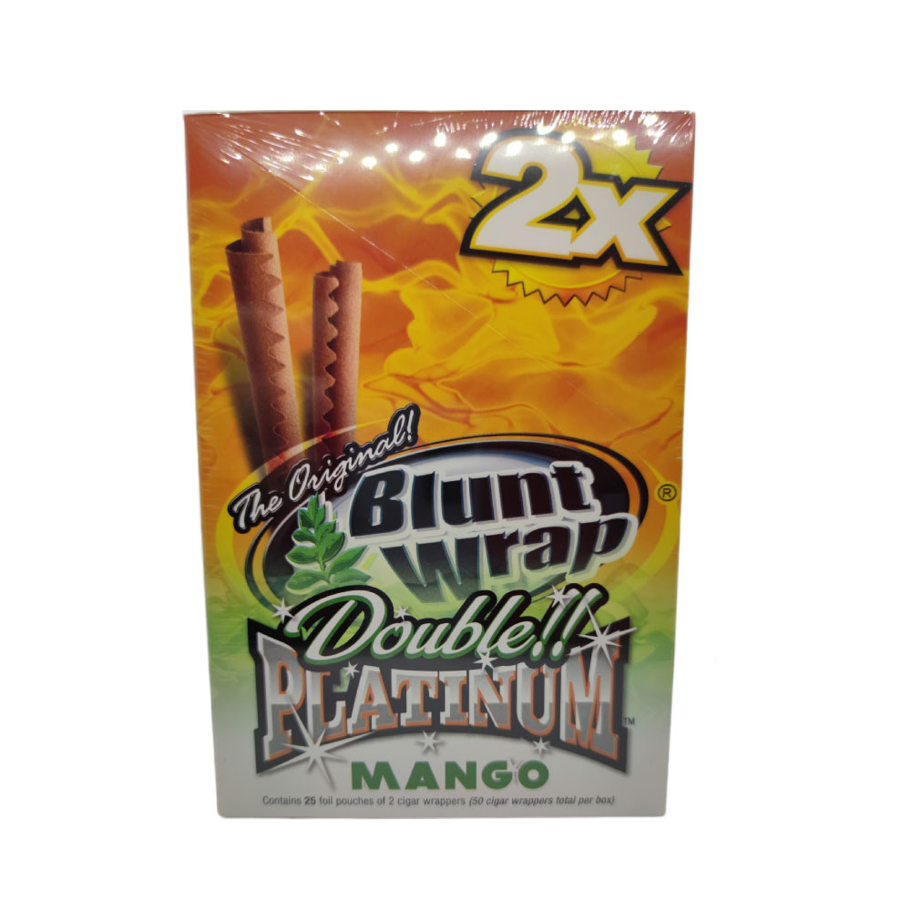 Papel para cigarrillo Blunt Wrap double Platinum Mango x 25 - Imagen 4