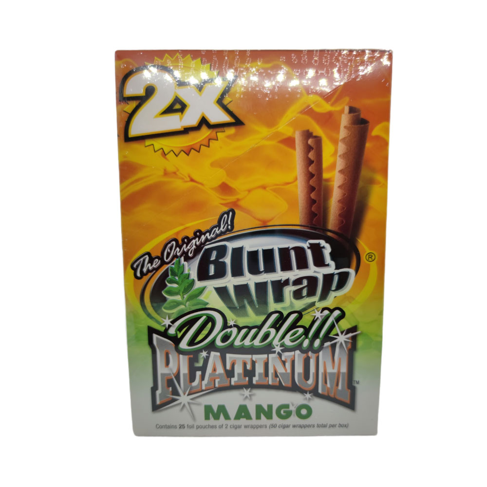 Papel para cigarrillo Blunt Wrap double Platinum Mango x 25