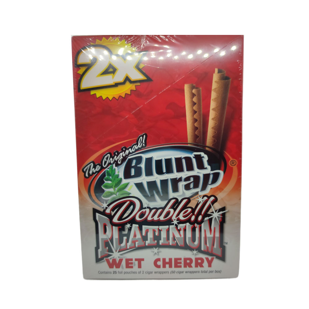 Papel para cigarrillo Blunt Wrap double Platinum Wet Cherry x 25 - Imagen 4