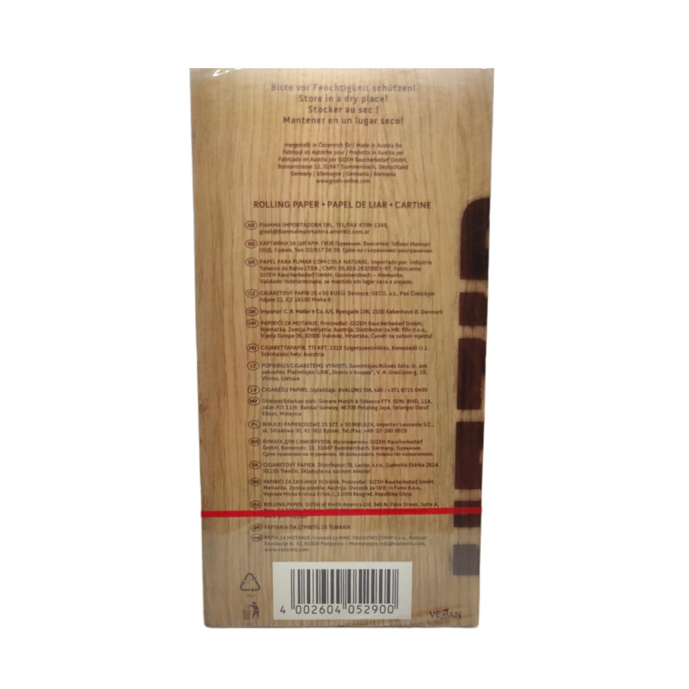 Papel para cigarrillo Gizeh Brown extra fine 1 1/4 x 25 - Imagen 2