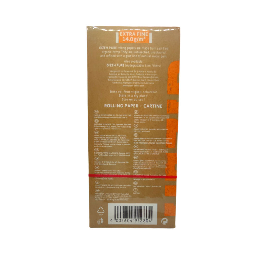 Papel para cigarrillo Gizeh extra fine x 50 Organic Hemp-Pure - Imagen 2