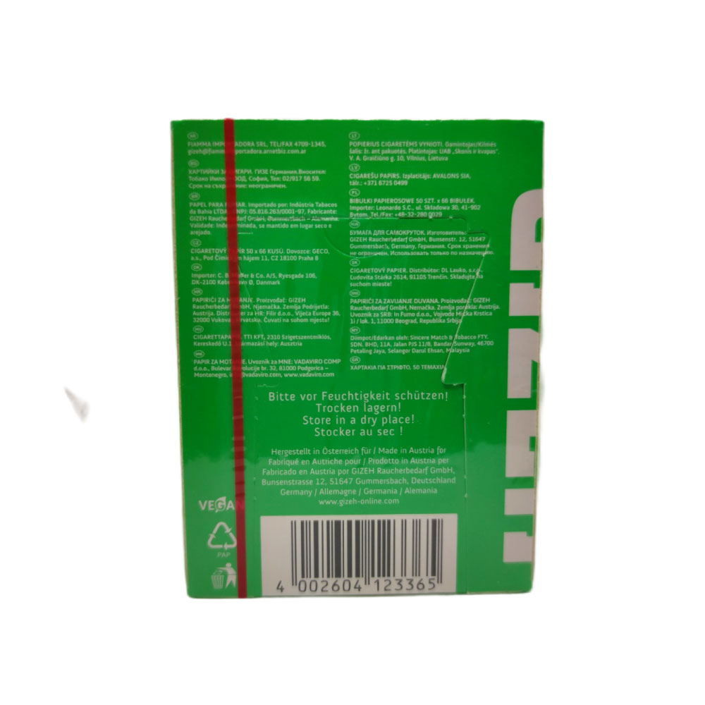 Papel para cigarrillo Gizeh extra slim fino x 50 - Imagen 2