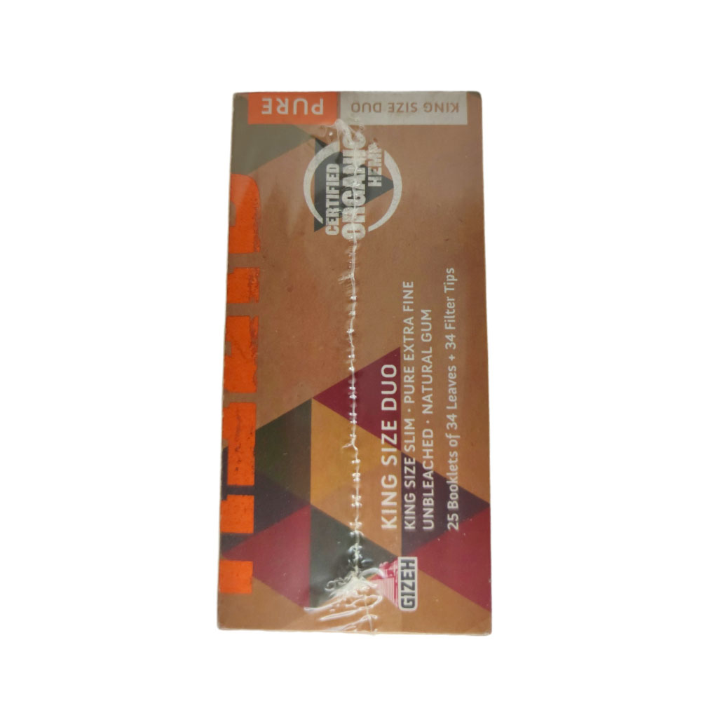 Papel para cigarrillo Gizeh orgánico King Size + tips x 25 - Imagen 2