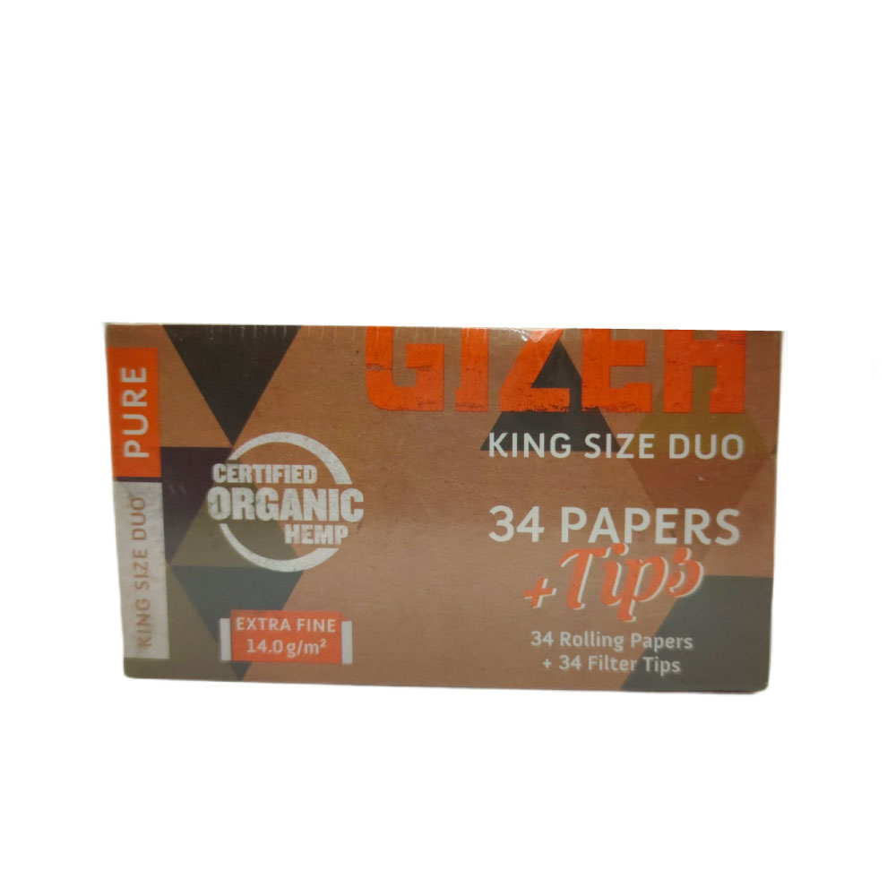 Papel para cigarrillo Gizeh orgánico King Size + tips x 25 - Imagen 3