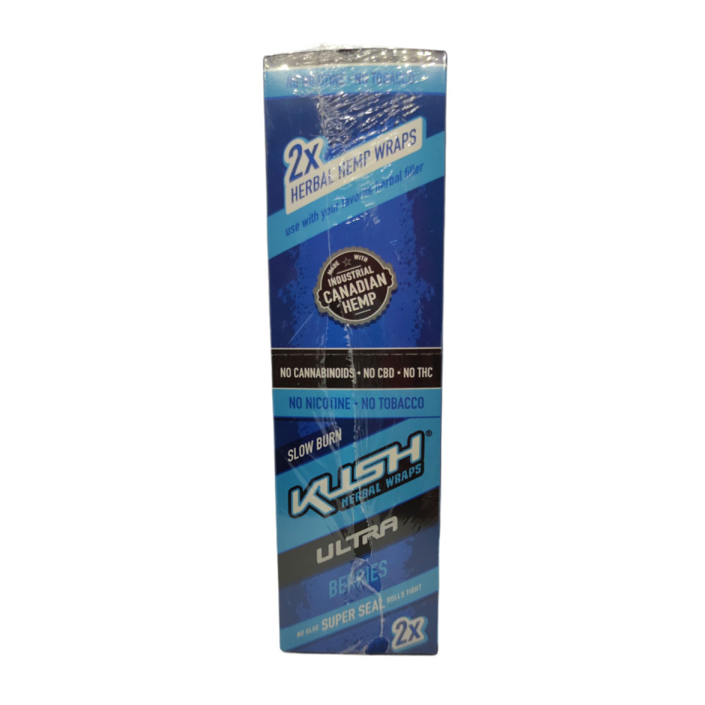 Papel para cigarrillo Kush Blunt Wrap Herbal Blend berries x 25 - Imagen 2