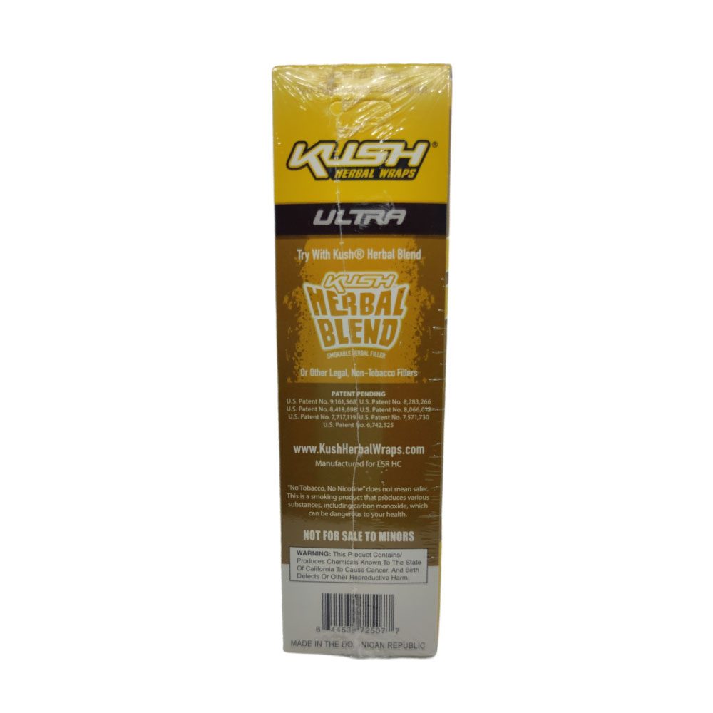 Papel para cigarrillo Kush Blunt Wrap Herbal Blend Limonada x 25 - Imagen 3