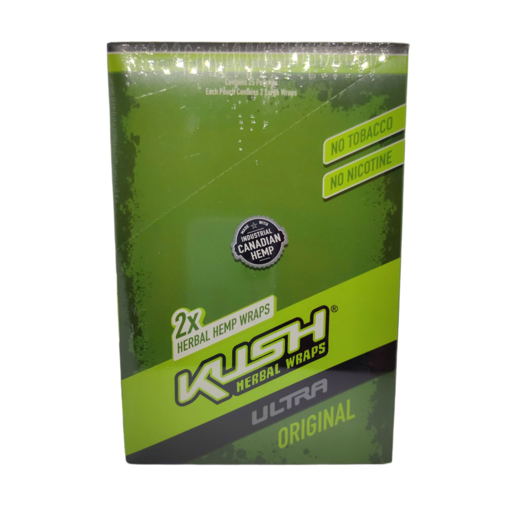 Papel para cigarrillo Kush Blunt Wrap Herbal Blend original x 25 - Imagen 2
