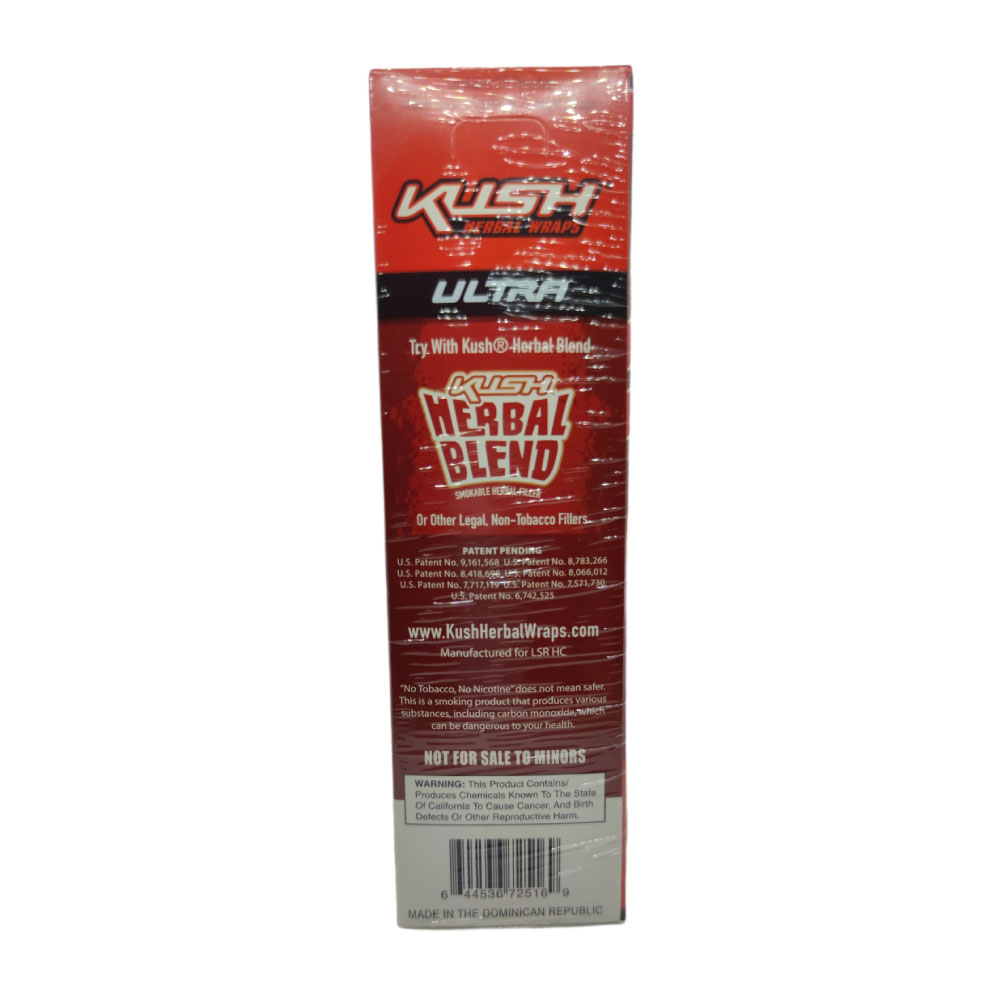 Papel para cigarrillo Kush Blunt Wrap Herbal Blend Ultra Sweet x 25 - Imagen 2