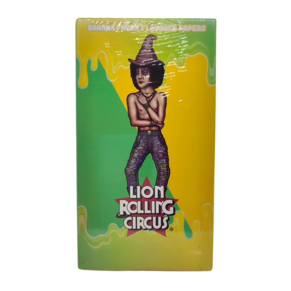Papel para cigarrillo Lion Rolling Circus 1 1/4 banana x 25