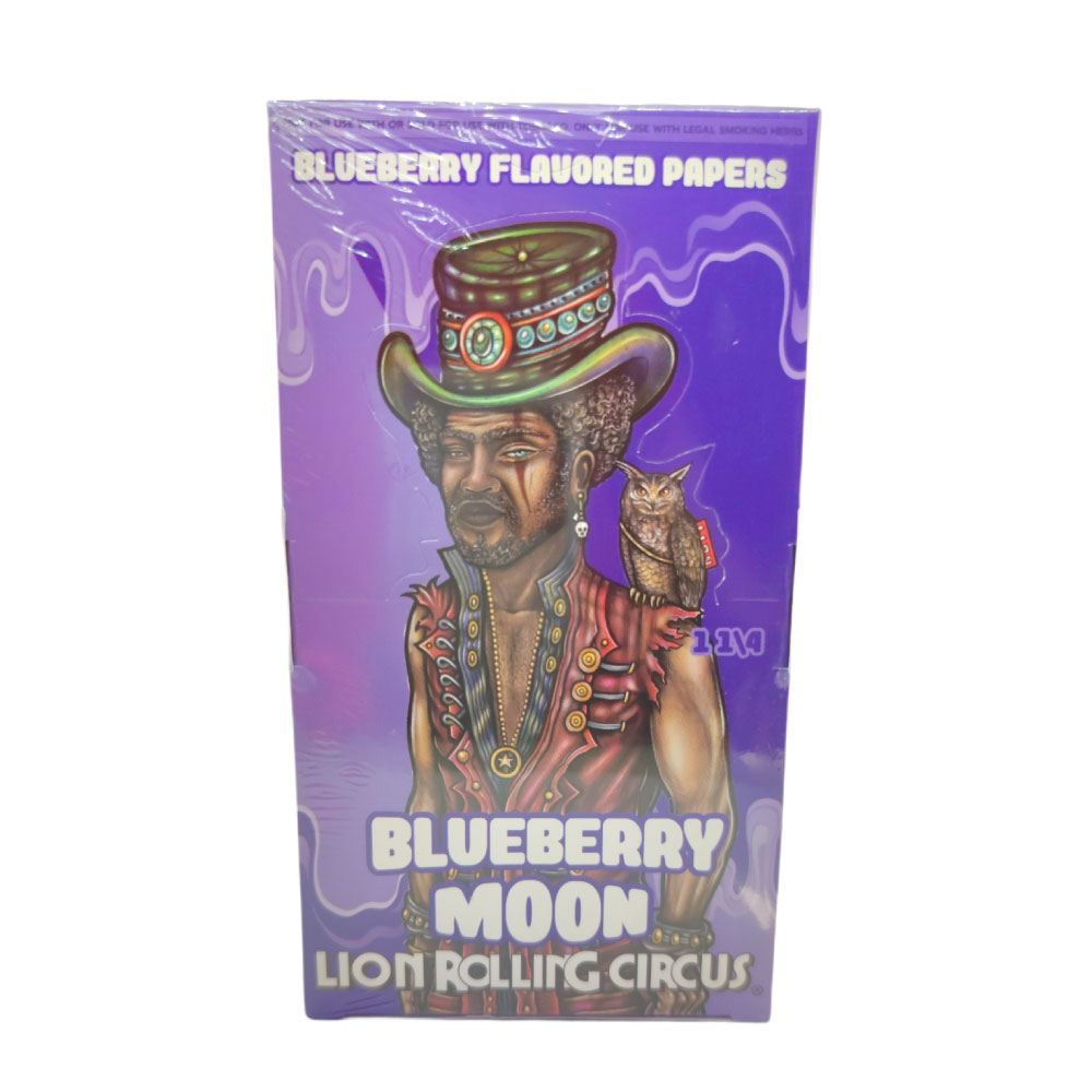 Papel para cigarrillo Lion Rolling Circus 1 1/4 Blueberry x 25 - Imagen 2