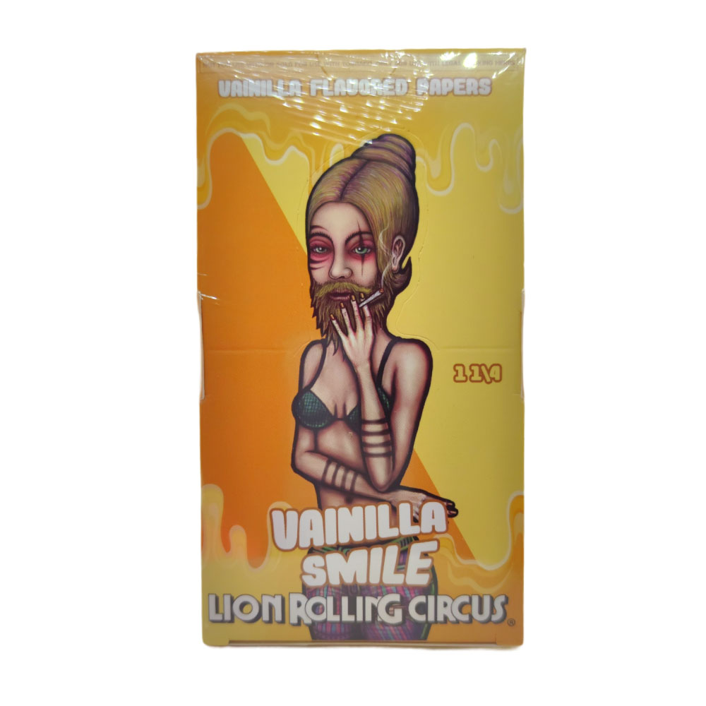 Papel para cigarrillo Lion Rolling Circus 1 1/4 vainilla x 25