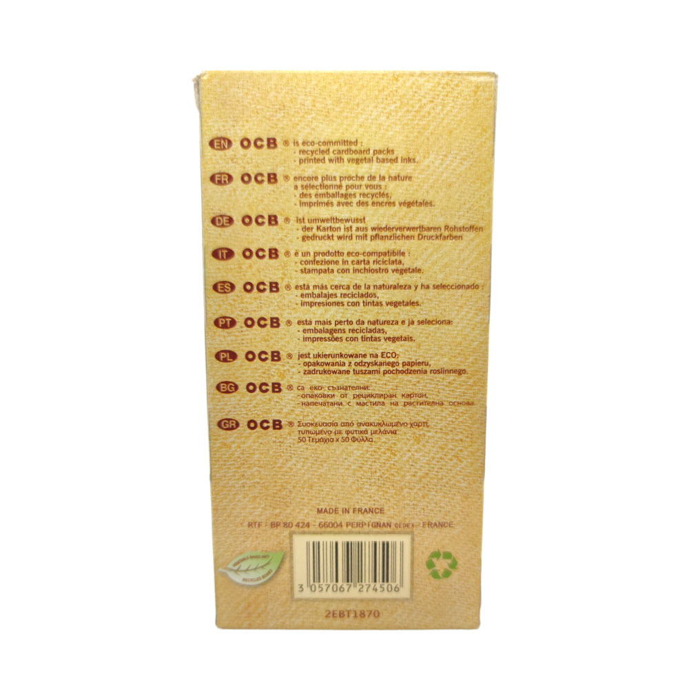 Papel para cigarrillo OCB Orgánico Regular x 50 - Imagen 2