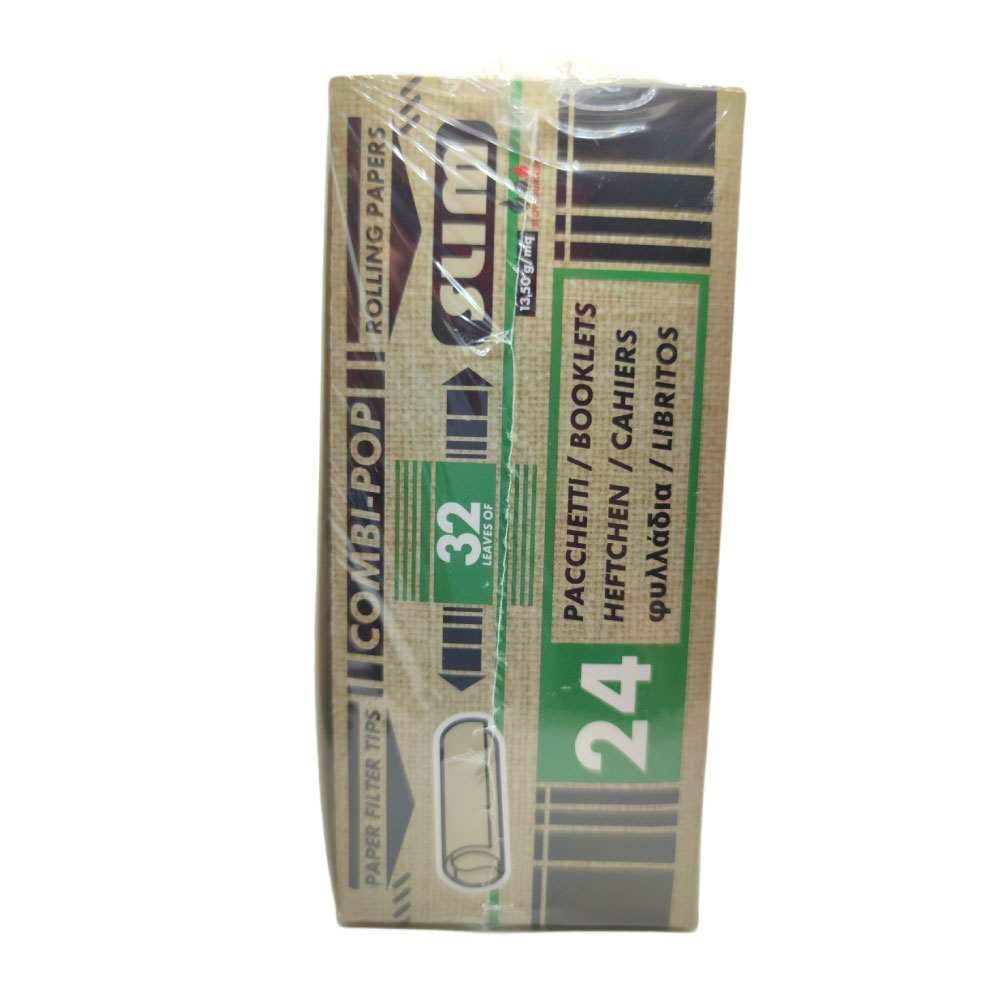 Papel para cigarrillo Pop Filters + Tips Slim Organico x 24 - Imagen 2