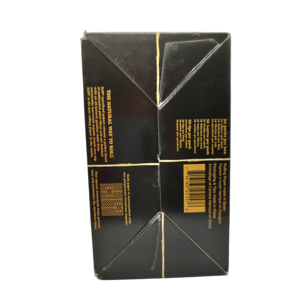 Papel para cigarrillo Raw Classic Black 1 1/4 + tips x 24 - Imagen 3