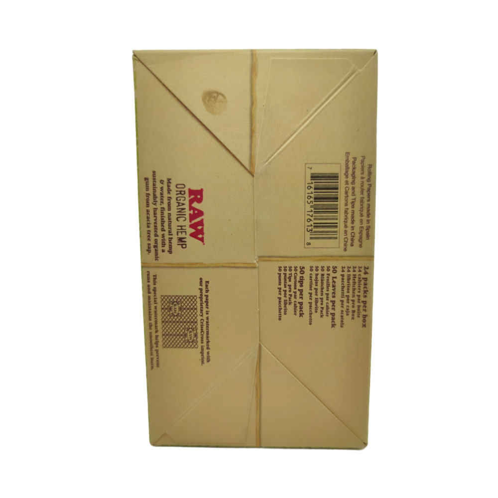 Papel para cigarrillo Raw Orgánico 1 1/4 + tips x 24 - Imagen 4