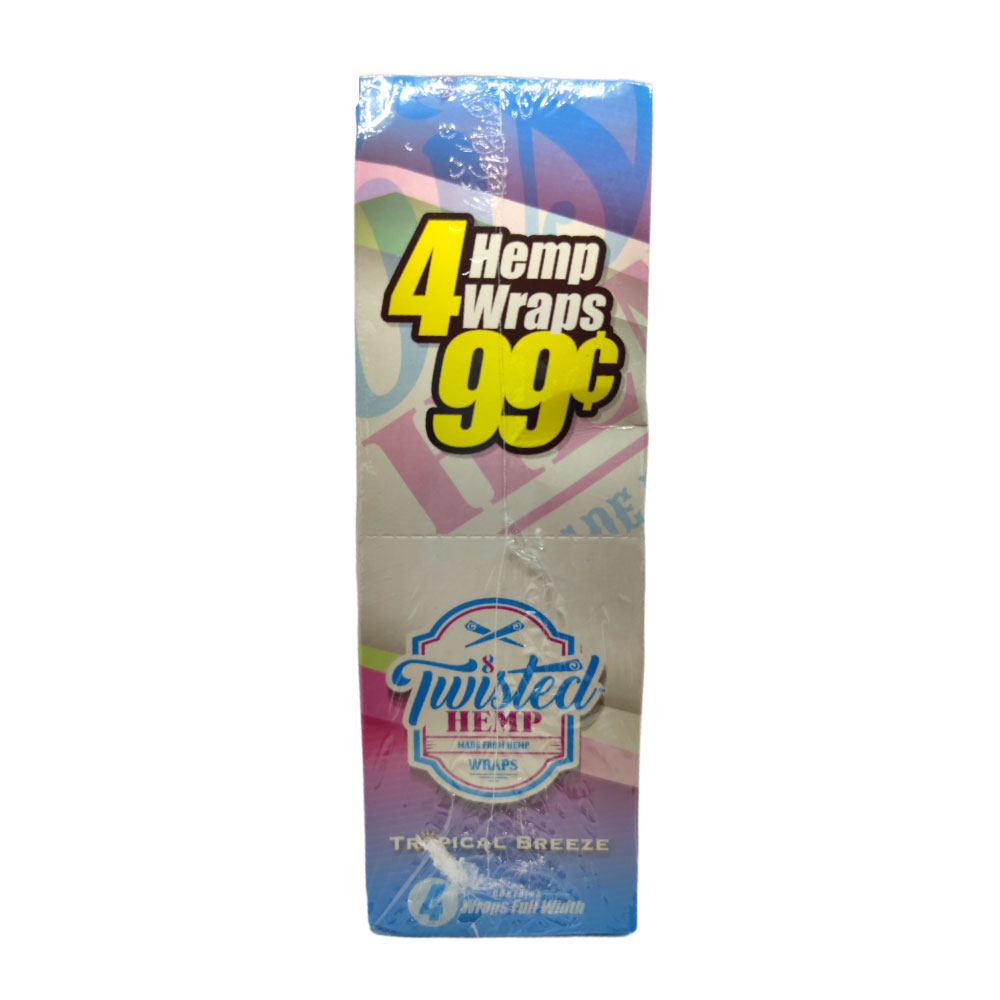 Papel para cigarrillo Twisted Hemp Wraps Tropical Breezex caja x 15 - Imagen 2