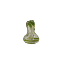 Pipas de vidrio verde transparente 6cm