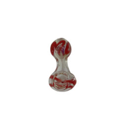 Pipas de vidrio transparente rojo 6cm