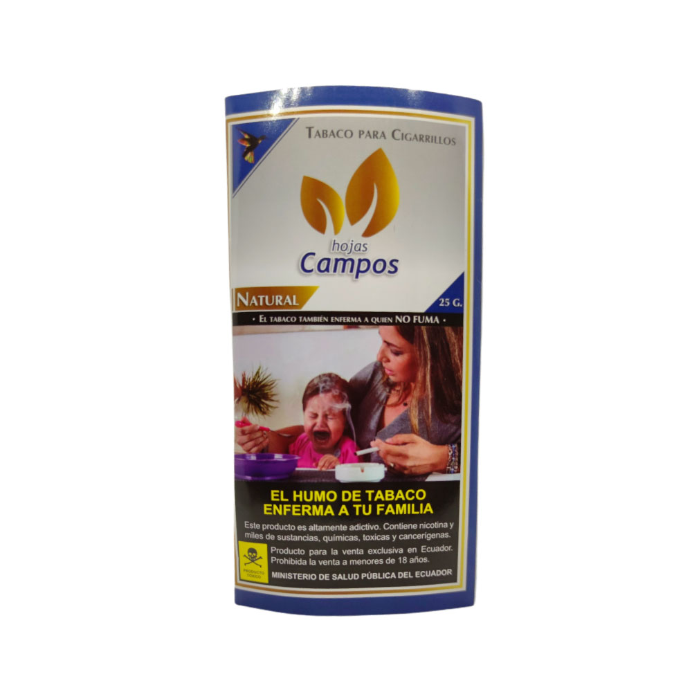 Tabaco picado para cigarrillo Hojas Campos natural